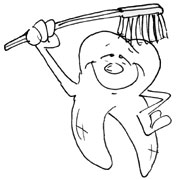 Malvorlage putzender Zahn